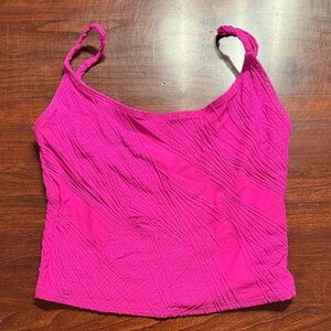 Onzie Fuchsia Textured Tank Top